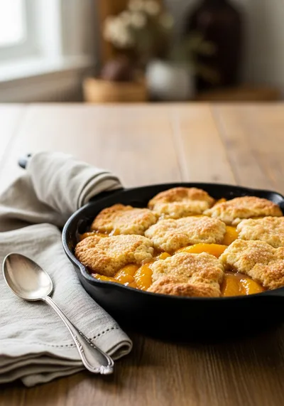Peach Cobbler with Canned Peaches