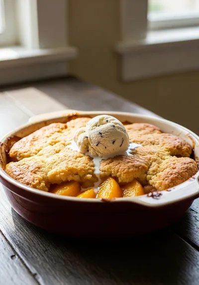Quick and Easy Peach Cobbler