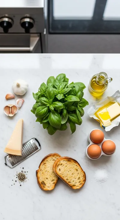 Pesto Scrambled Eggs on Toast - cooking process