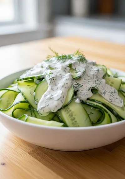 Pickle Juice Ranch Cucumber Salad – Creamy, Tangy Side