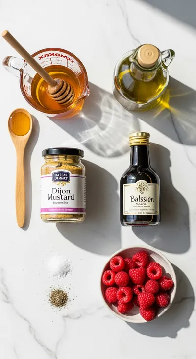 Raspberry Balsamic Vinaigrette Salad Dressing - cooking process