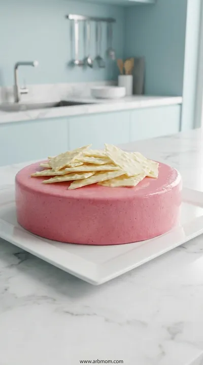 Raspberry Bavarois With White Chocolate Crisp