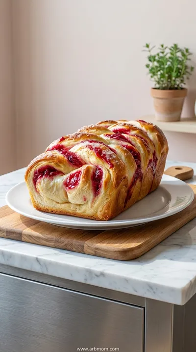 Raspberry Swirl Brioche Loaf