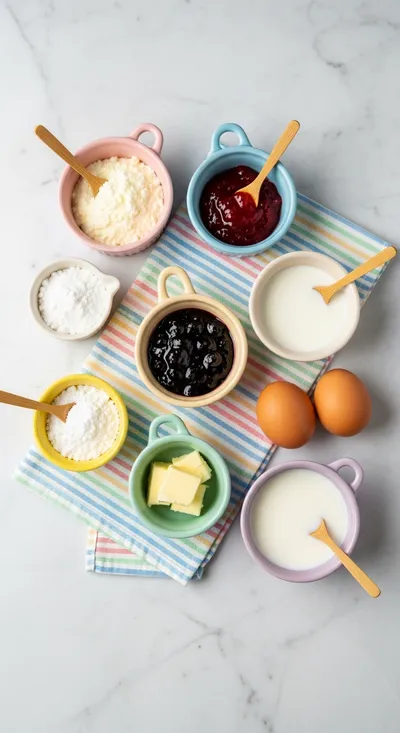 Red White and Blue Cake Batter Dip - cooking process