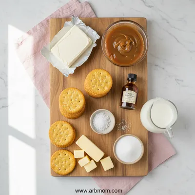 Ritz Cracker Salted Caramel Icebox Cake - cooking process