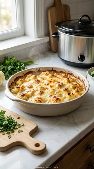 Slow Cooker Cauliflower Casserole