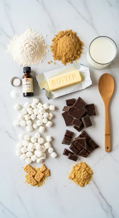 Soft S'mores Cookies – Chewy Campfire Treats - ingredients preparation