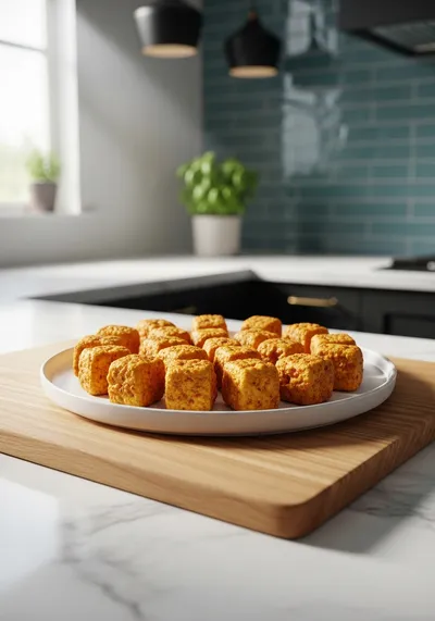 Spicy Popcorn Tofu Nuggets