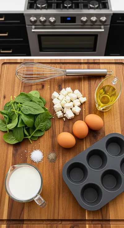 Spinach and Feta Egg Muffins – Grab-and-Go Breakfast - cooking process
