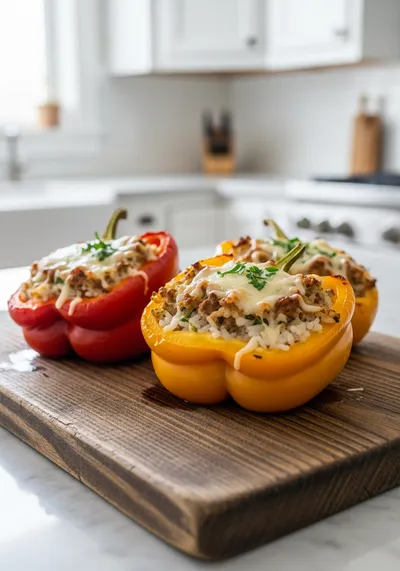 Spinach Ricotta Stuffed Peppers