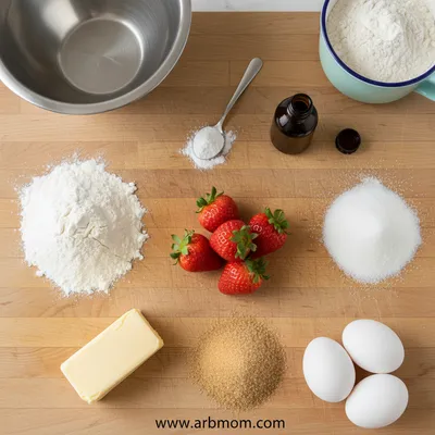 Strawberry Cake - cooking process