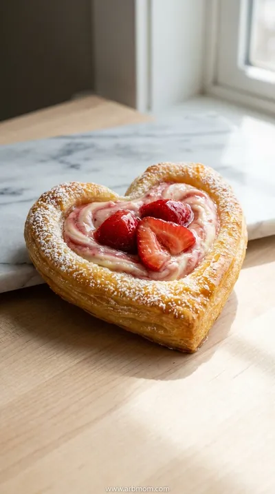 Strawberry Cream Cheese Heart Danishes