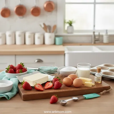 Strawberry Cream Cheese Muffins – Moist, Sweet Bakery-Style - cooking process