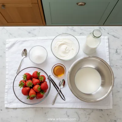 Strawberry Ice Cream – Fresh and Creamy - cooking process