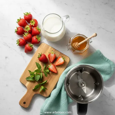 Strawberry Milkshake – Easy Recipe - cooking process
