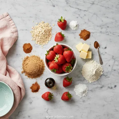 Strawberry Oatmeal Crumble Bars - cooking process