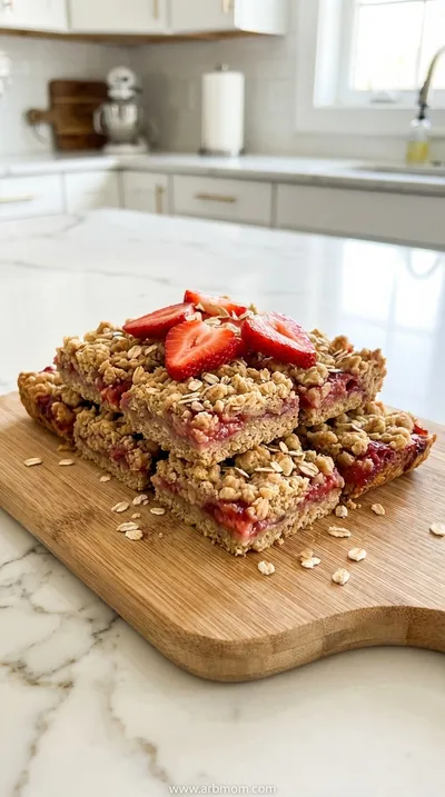 Strawberry Oatmeal Crumble Bars