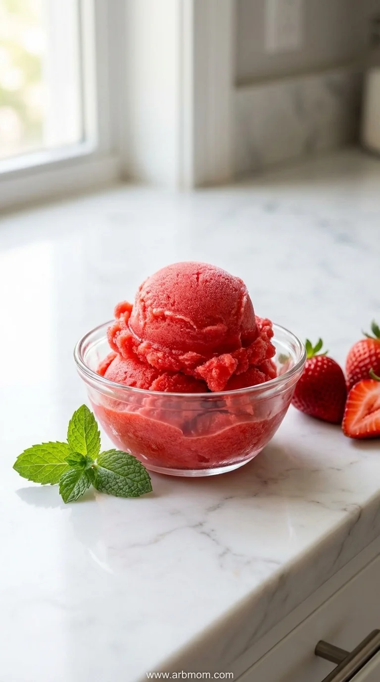 Strawberry Sorbet Recipe – Easy 4‑Ingredient Treat