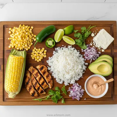Street Corn Chicken Rice Bowl - Quick & Easy Weeknight Meal - cooking process