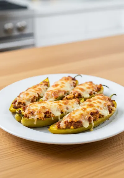 Stuffed Banana Peppers – Easy Healthy Snack