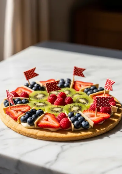 Sugar Cookie Flag Fruit Pizza