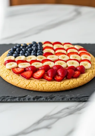 Sugar Cookie Flag Fruit Pizza