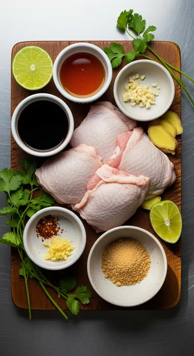Sweet & Spicy Glazed Chicken Thighs - cooking process