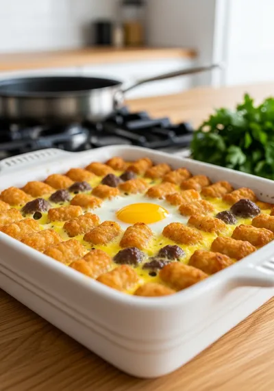 Tater Tot Sausage Breakfast Casserole