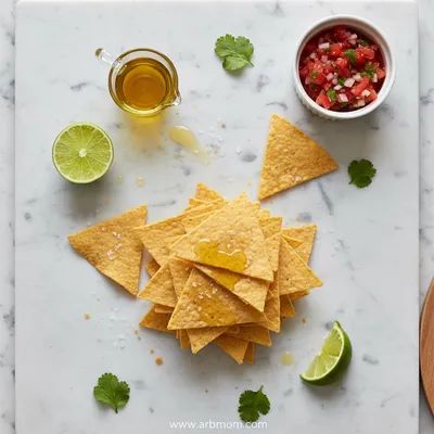 Homemade Tortilla Chips Recipe - cooking process
