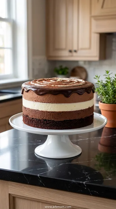 Tuxedo Cake – Triple Chocolate Mousse Recipe