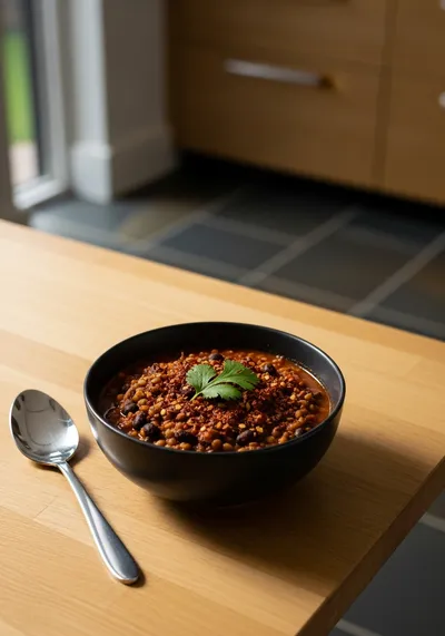 Vegan Black Bean and Lentil Chili