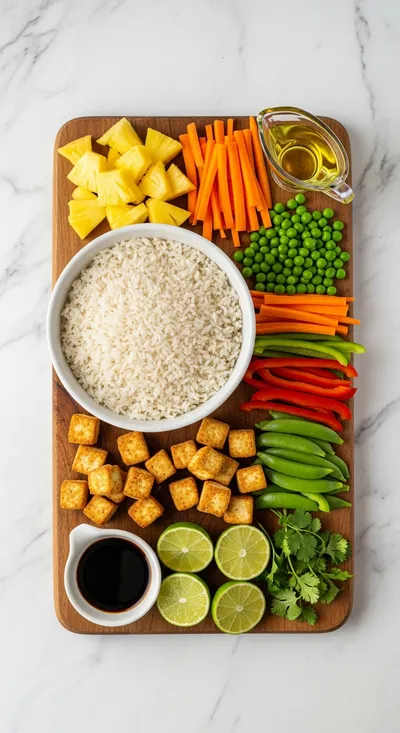 Vegan Pineapple Fried Rice – Quick & Easy - cooking process