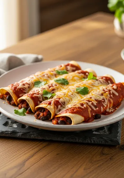 Vegetarian Black Bean Enchiladas – Easy & Delicious