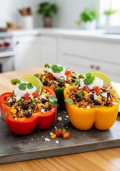 Vegetarian Mexican-Style Stuffed Peppers