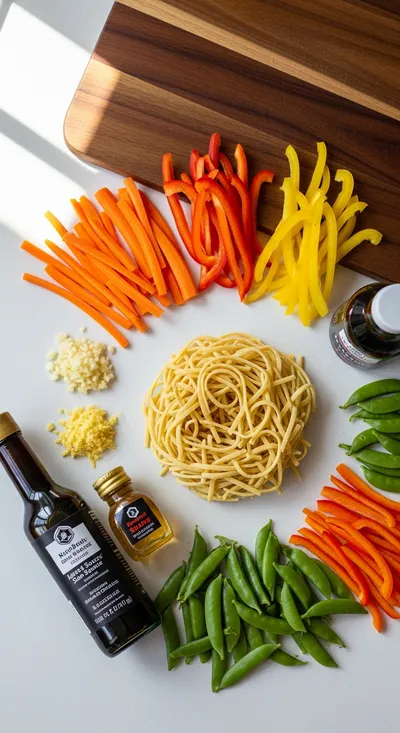 Veggie Lo Mein – Ready in Under 30 Minutes - ingredients preparation