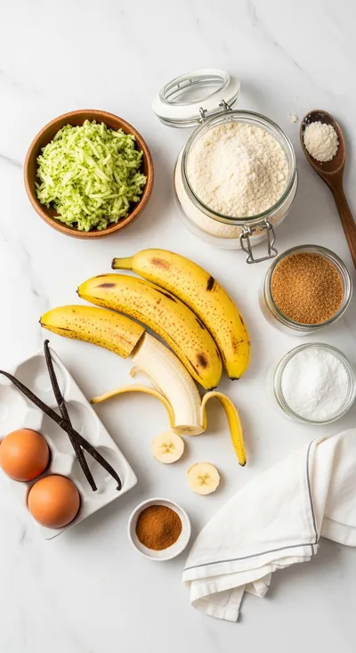 Zucchini Banana Cake - cooking process