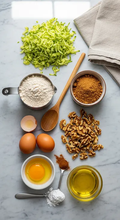 Zucchini Bread Recipe – Moist and Easy - ingredients preparation